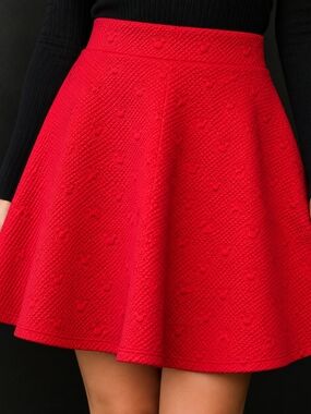 Disney A Collection By Lauren Conrad Quilted Circle Mickey Mouse Red Skirt